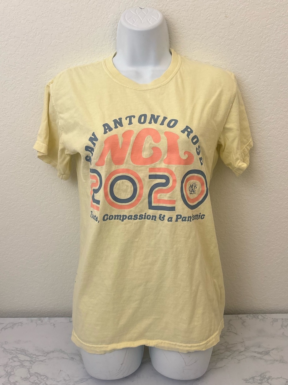 San Antonio Rose NGL 2020 Pandemic Shirt Yellow Texas Womens S Comfort Colors